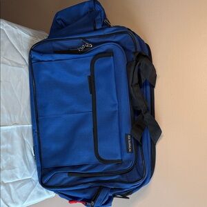 Blue Laptop Briefcase with Multiple Compartments - Unbranded